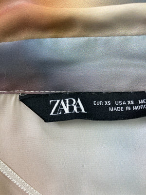 ZARA/ザラ/シャツ/ブラウス/トップス/ブラウン/XS