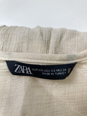 ZARA/ザラ/シャツ/ブラウス/トップス/ベージュ/XS
