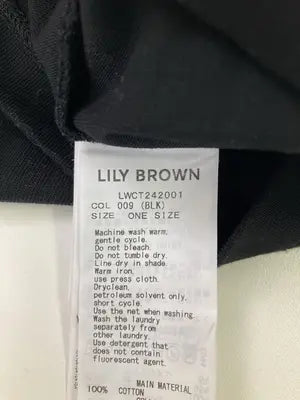 Lily brown/リリーブラウン/Tシャツ/カットソー/トップス/ブラック/ONE SIZE