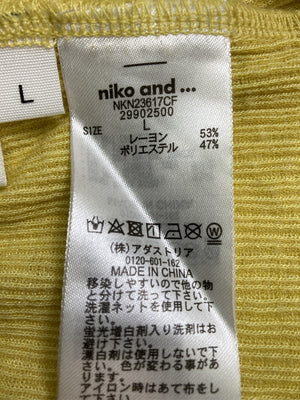niko and .../ニコアンド/Tシャツ/カットソー/トップス/イエロー/L