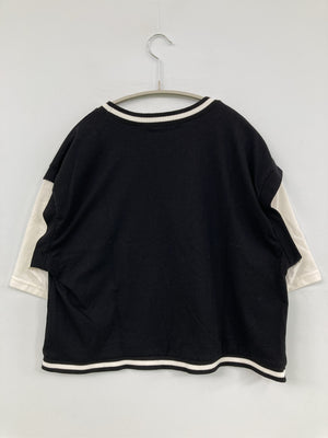 Leahmatin/Tシャツ/カットソー/トップス/ブラック/L