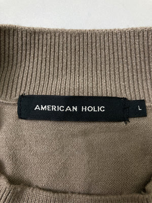 AMERICAN HOLIC/アメリカンホリック/Tシャツ/カットソー/トップス/ブラウン/L