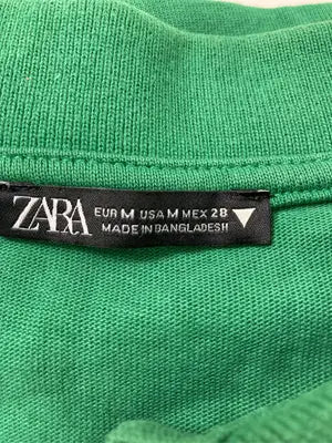 ZARA/ザラ/ポロシャツ/トップス/グリーン/EUR M