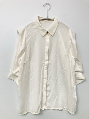 シャツ/ブラウス/トップス/ホワイト/M