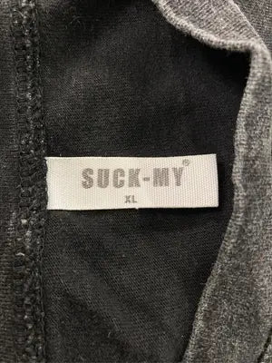 SUCK-MY/ノースリーブ/トップス/ブラック/XL