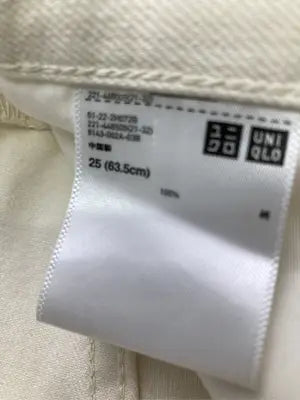 UNIQLO JW Anderson/ユニクロジェイダブリューアンダーソン/デニムパンツ/パンツ/アイボリー/25 (63.5cm)