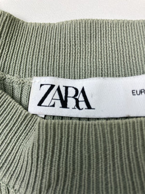 ZARA/ザラ/Tシャツ/カットソー/トップス/ライトグリーン/S