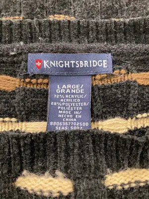 KNIGHTSBRIDGE/ナイツブリッジ/ニット/セーター/トップス/ブラック/LARGE