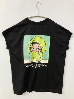 Betty・Boop/ベティブープ/Tシャツ/カットソー/トップス/ブラック/M