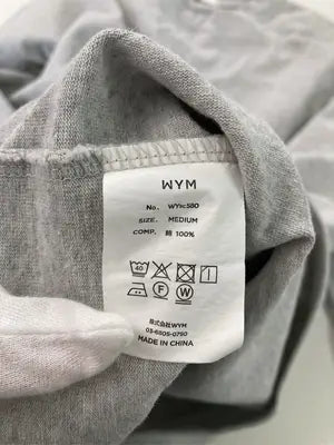 WYM/ウィムバイリドム/Tシャツ/カットソー/トップス/グレー/MEDIUM