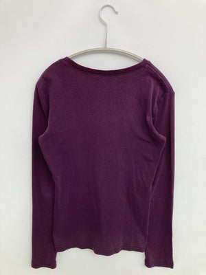 TOMMY HILFIGER/トミーヒルフィガー/Tシャツ/カットソー/トップス/パープル/XS