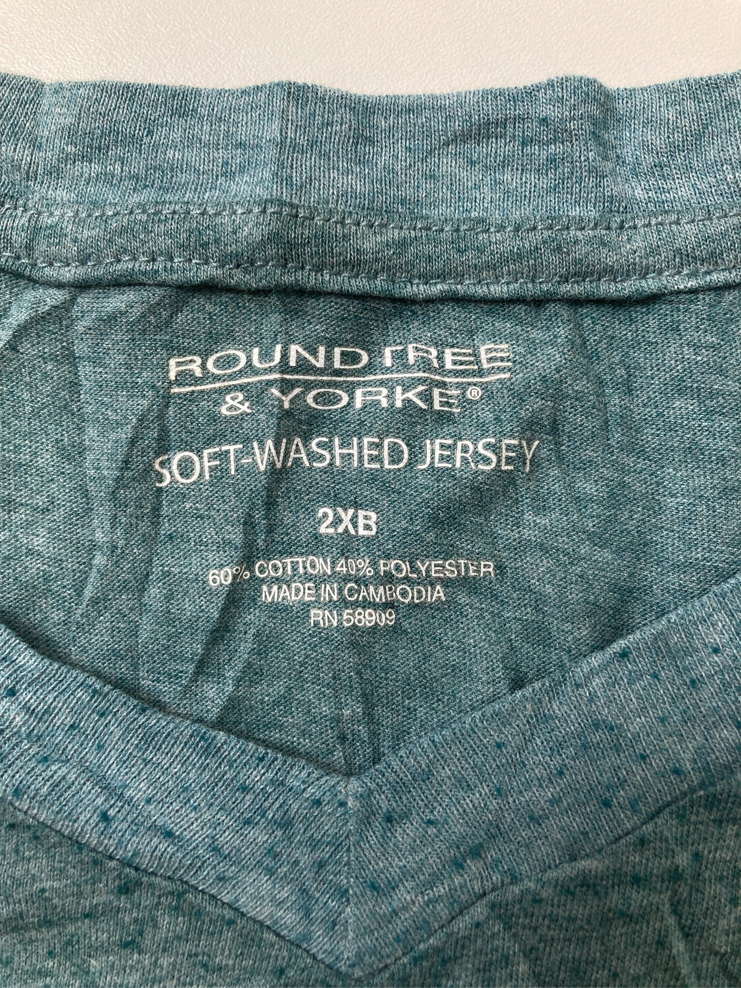 ROUNDTREE &YORKE/ラウンドツリーアンドヨーク/Tシャツ/カットソー/トップス/ブルー/2XB