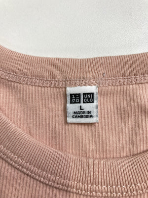 UNIQLO/ユニクロ/Tシャツ/カットソー/トップス/ピンク/L
