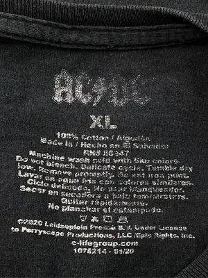 AC/DC/エーシーディーシー/Tシャツ/カットソー/トップス/ブラック/XL