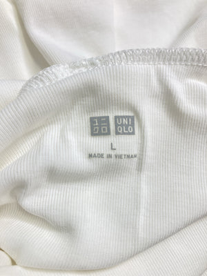 UNIQLO/ユニクロ/Tシャツ/カットソー/トップス/ホワイト/L