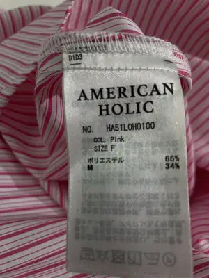 AMERICAN HOLIC/アメリカンホリック/シャツワンピース/ワンピース/ドレス/ピンク/F