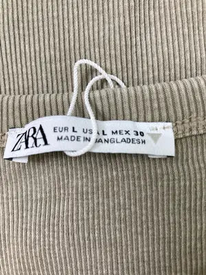 ZARA/ザラ/タンクトップ/トップス/カーキ/EUR L