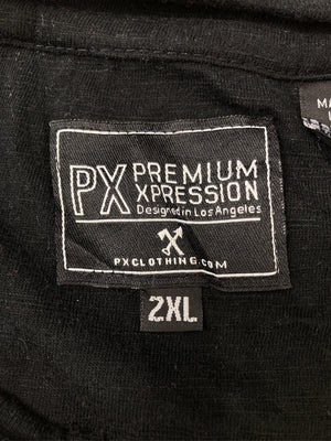 PX/Tシャツ/カットソー/トップス/グレー/2XL