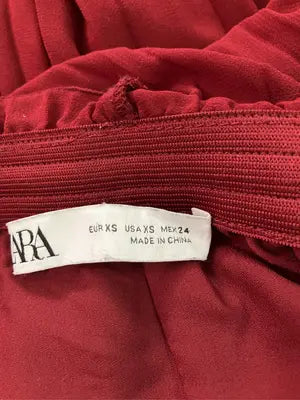 ZARA/ザラ/ロングスカート/スカート/レッド/USA XS