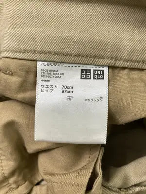 UNIQLO/ユニクロ/チノパンツ/パンツ/ベージュ/ウエスト70cm ヒップ97cm