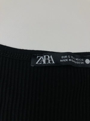 ZARA/ザラ/Tシャツ/カットソー/トップス/ブラック/EUR S/USA S/MEX 26