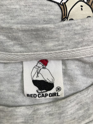 RED CAP GIRL/レッドキャップガール/Tシャツ/カットソー/トップス/グレー/M