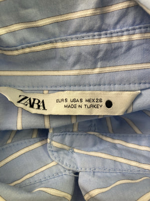 ZARA/ザラ/シャツ/ブラウス/トップス/ブルー/S