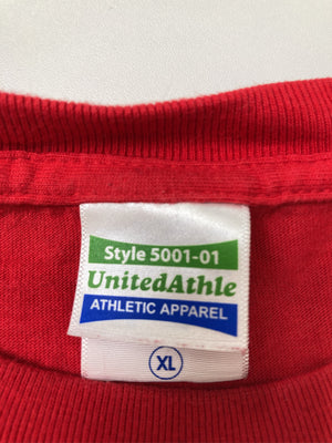 UNITED ATHLE/ユナイテッドアスレ/Tシャツ/カットソー/トップス/レッド/XL