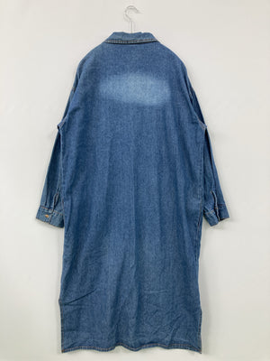 シャツワンピース/ワンピース/ドレス/ブルー