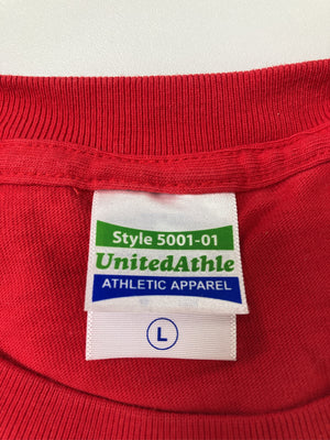 UNITED ATHLE/ユナイテッドアスレ/Tシャツ/カットソー/トップス/レッド/L