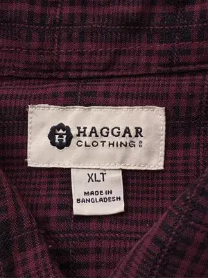HAGGAR CLOTHING/シャツ/ブラウス/トップス/レッド/XLT