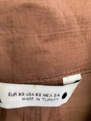 ZARA/ザラ/シャツワンピース/ワンピース/ドレス/ブラウン/XS