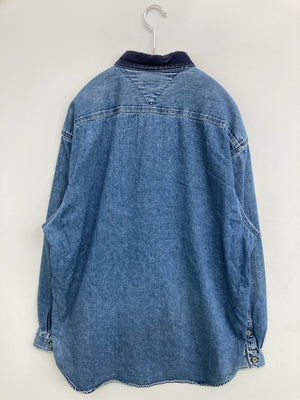 TOMMY HILFIGER/トミーヒルフィガー/シャツ/ブラウス/トップス/ブルー/M