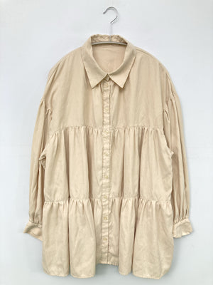 シャツ/ブラウス/トップス/ベージュ/M