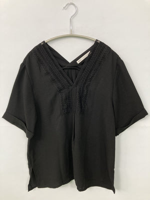 IKKA/イッカ/シャツ/ブラウス/トップス/ブラック/M