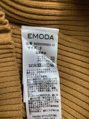 EMODA/エモダ/Tシャツ/カットソー/トップス/ブラウン/F