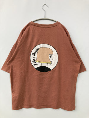 TIMELY WARNING/タイムリーワーニング/Tシャツ/カットソー/トップス/ブラウン/LL