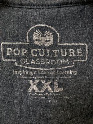 POP CULTURE/Tシャツ/カットソー/トップス/ネイビー/XXL