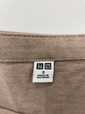 UNIQLO/ユニクロ/Tシャツ/カットソー/トップス/ブラウン/S