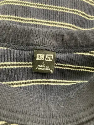 UNIQLO/ユニクロ/Tシャツ/カットソー/トップス/ネイビー/L