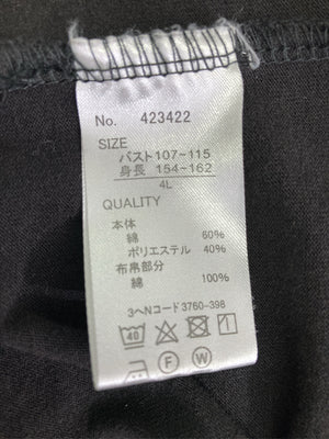 colopuca/Tシャツ/カットソー/トップス/ブラック/4L