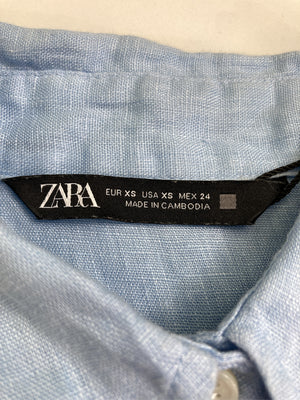 ZARA/ザラ/シャツ/ブラウス/トップス/スカイブルー/EUR XS/USA XS/MEX 24
