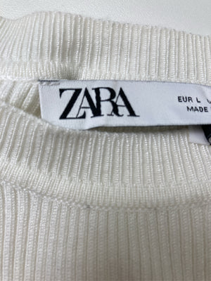 ZARA/ザラ/Tシャツ/カットソー/トップス/ホワイト/L