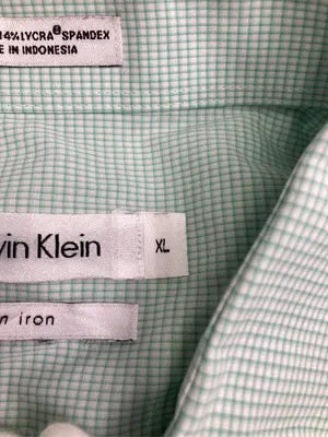 Calvin Klein/カルバンクライン/シャツ/ブラウス/トップス/ライトグリーン/XL
