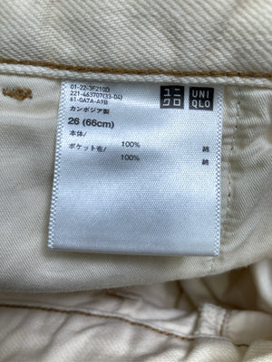 UNIQLO/ユニクロ/チノパンツ/パンツ/アイボリー/26(66cm)