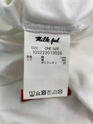MILK FED./ミルクフェド/Tシャツ/カットソー/トップス/ホワイト/ONE SIZE