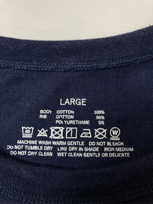 Tシャツ/カットソー/トップス/ネイビー/LARGE