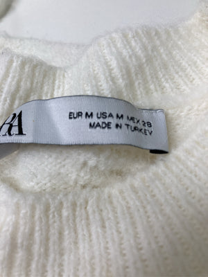 ZARA/ザラ/ニット/セーター/トップス/ホワイト/EUR M/USA M/ MEX 28