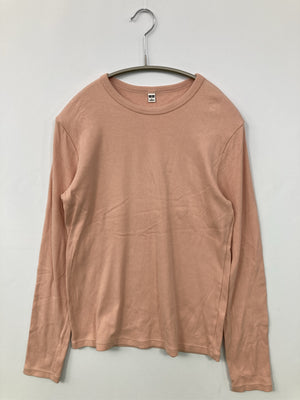 UNIQLO/ユニクロ/Tシャツ/カットソー/トップス/ピンク/L