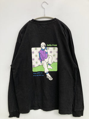 Selfie Freak/Tシャツ/カットソー/トップス/ブラック/M
